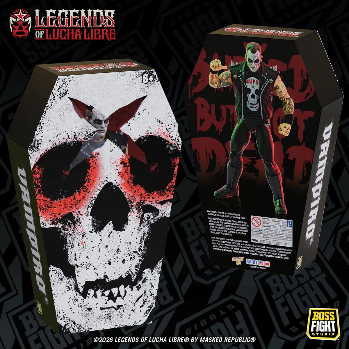 ***PRE-ORDER*** Boss Fight Legends of Lucha Libre Fanaticos Resurrected Vampiro