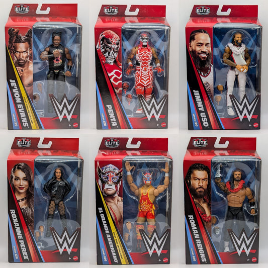 Elite 126 - Set of 6 (El Grande Americano, Je'Von Evans, Jimmy Uso, PENTA, Roman Reigns & Roxanne Perez)