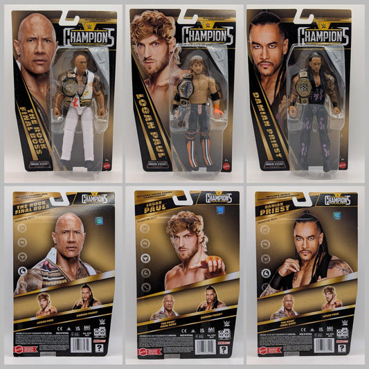 Main Event Champions 2026 Wave 2 - Set of 3 (Damian Priest, Logan Paul, & The Rock)