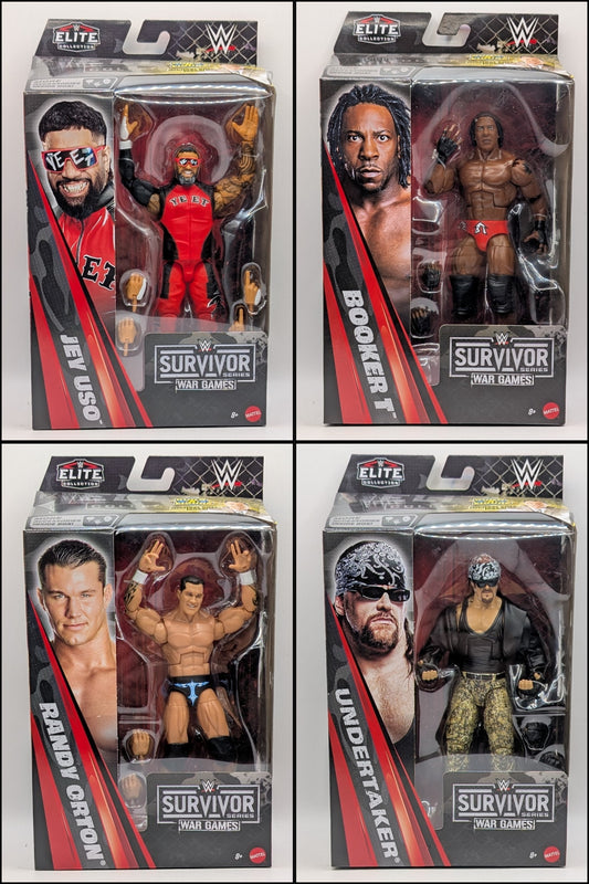Elite Survivor Series 2026 - Set of 5 (Booker T, Jey Uso, Randy Orton, The Undertaker & Build-A-Figure Michael Cole)