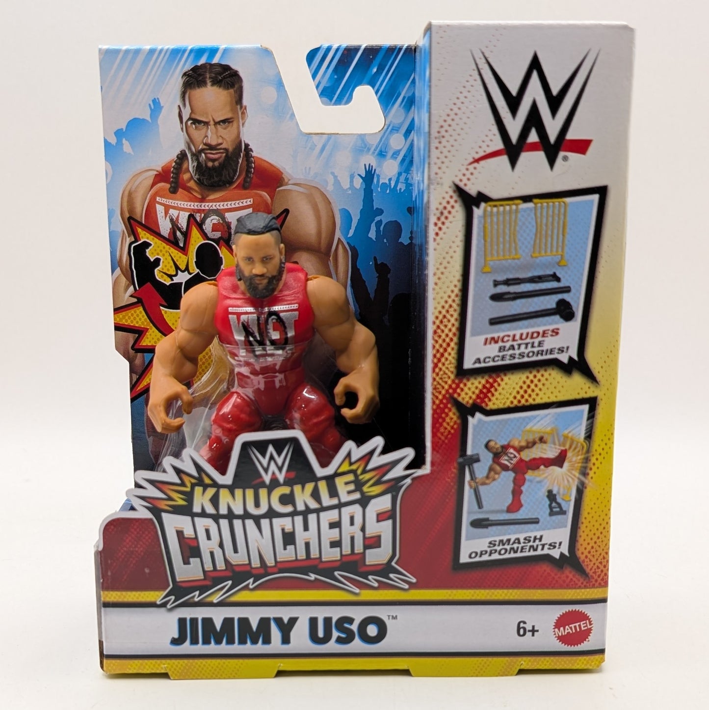 Mattel WWE Knuckle Crunchers 9 - Set of 4 (Damian Priest, Jey Uso, Jimmy Uso & Roman Reigns)