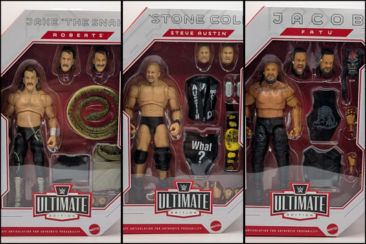 Ultimate Edition 32 - Set of 3 (Jacob Fatu, Jake Roberts, & 'Stone Cold' Steve Austin)