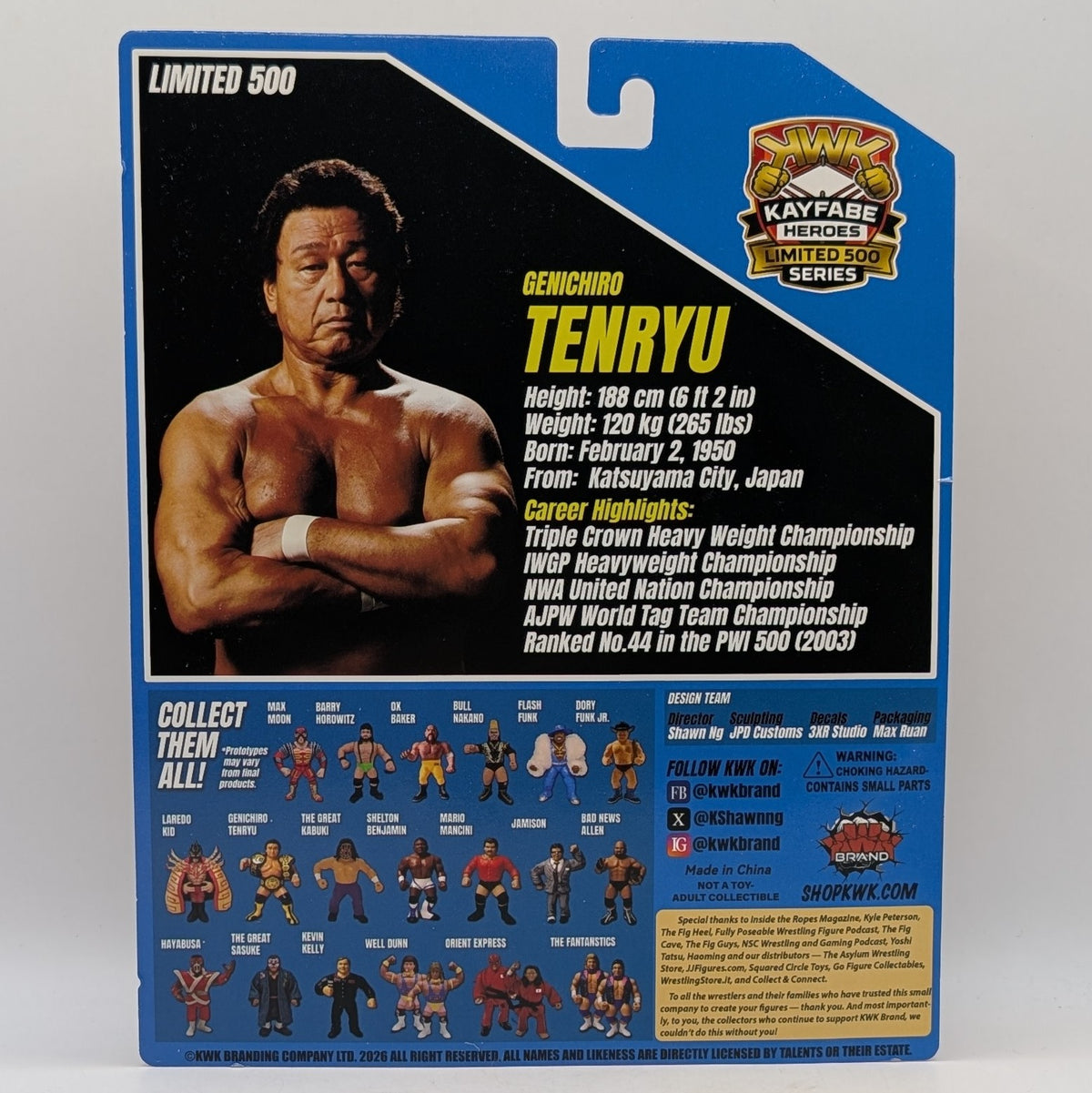 KWK 2026 Kayfabe Heroes Limited 500 Series Genichiro Tenryu