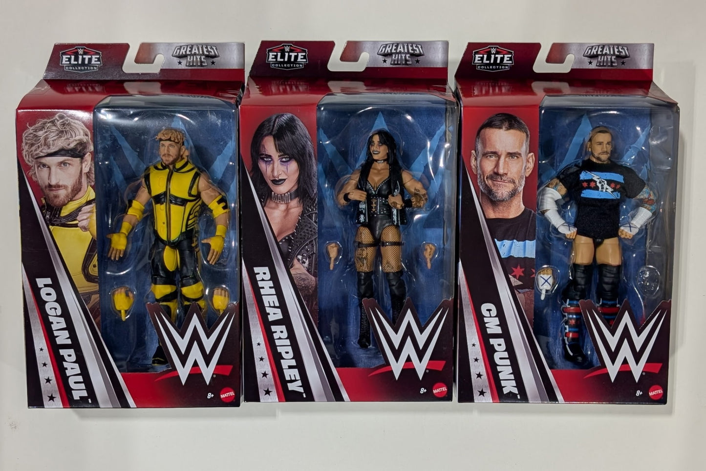 Elite Greatest Hits 2026 Wave 3 - Set of 3 (CM Punk, Logan Paul, & Rhea Ripley)
