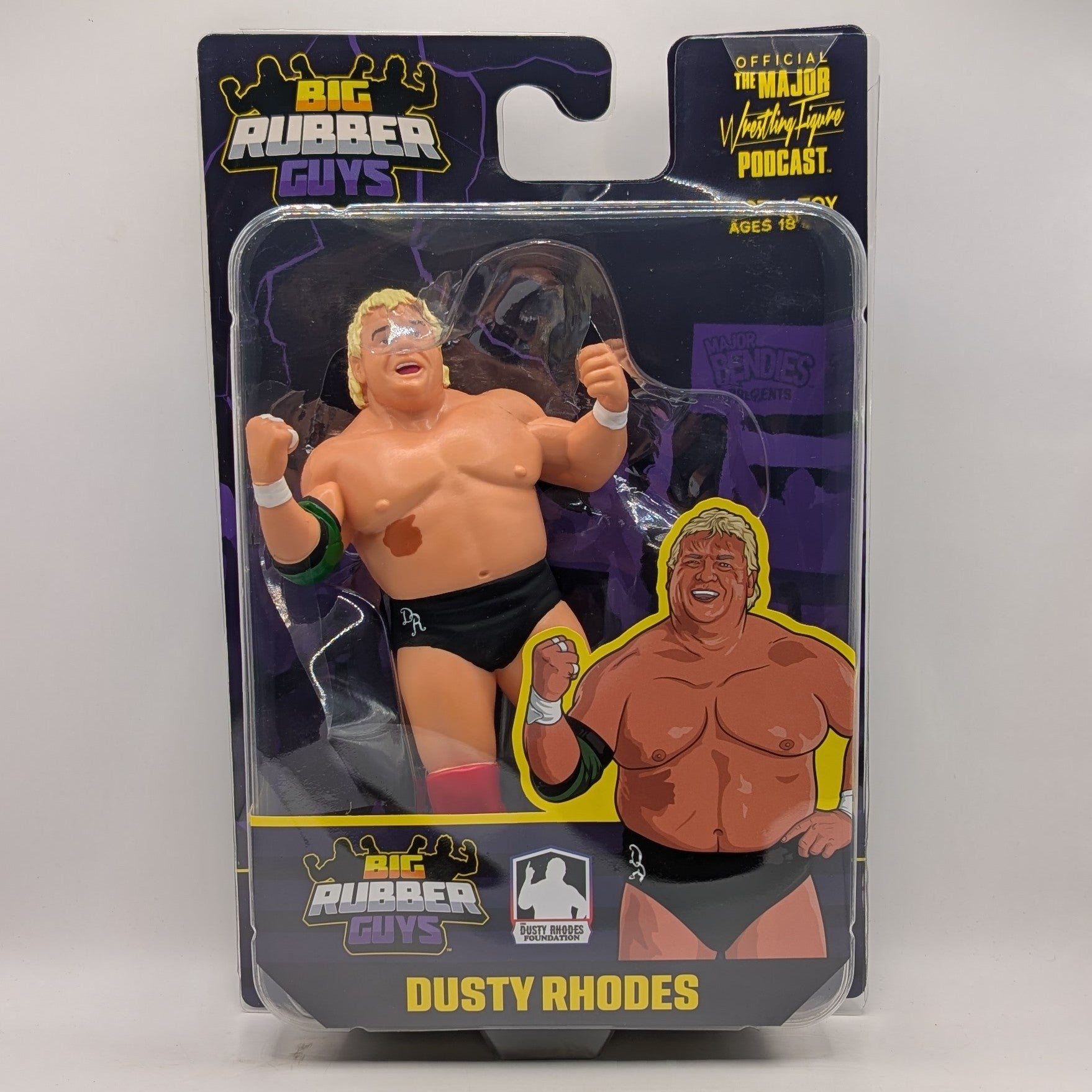 ＮＷＡ　ダスティローデス BIG RUBBER GUYS社 新品未開封 １期 Major Wrestling Figure Podcast Big Rubber Guys 7 Dusty Rhodes – J+
