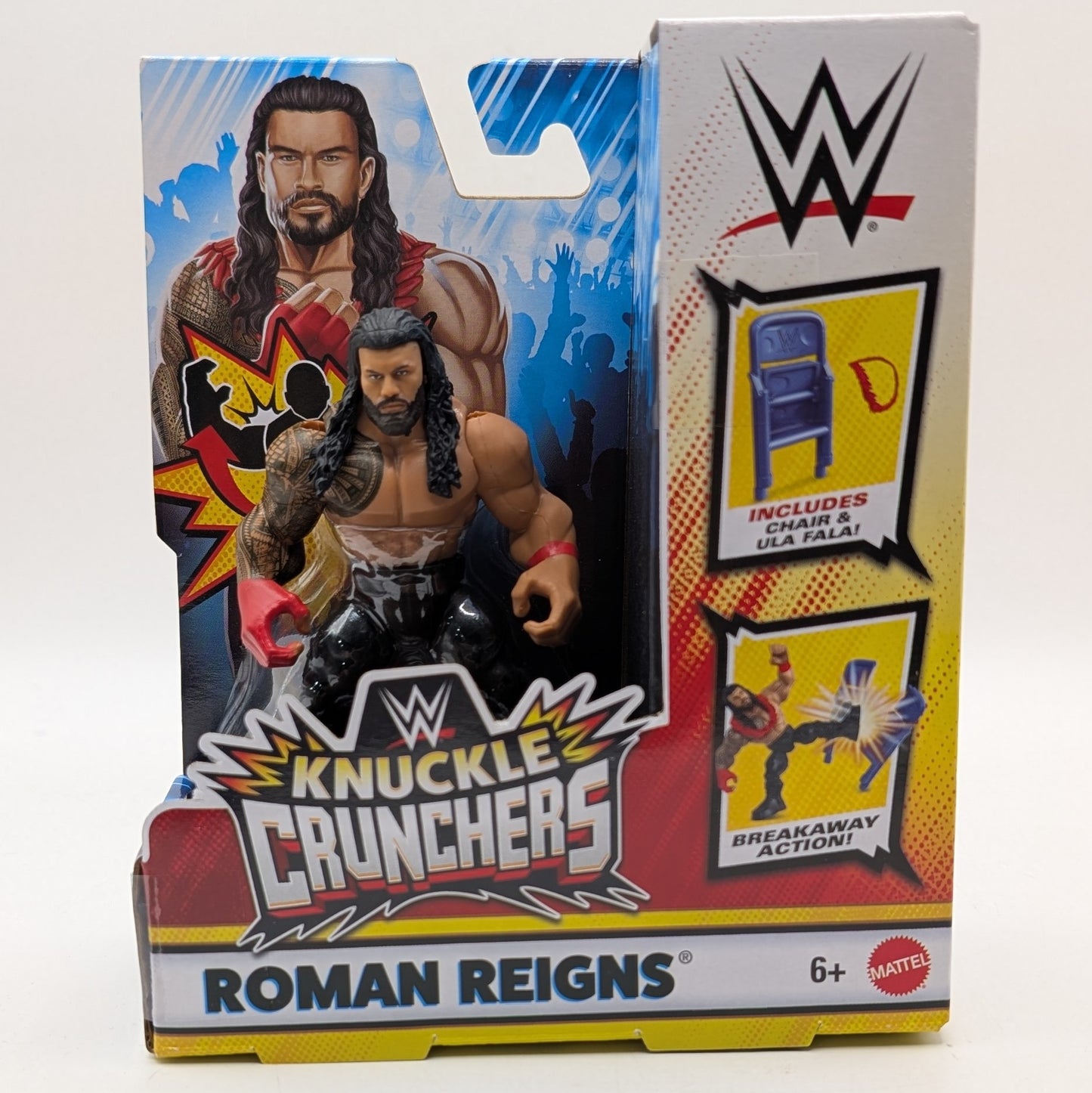 Mattel WWE Knuckle Crunchers 9 - Set of 4 (Damian Priest, Jey Uso, Jimmy Uso & Roman Reigns)
